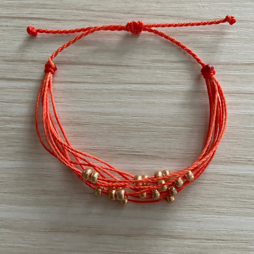 Satellite Bracelet in Salmon & Gold